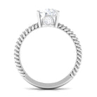 Rosec Jewels-Certified Pear Zircon Solitaire Engagement Ring