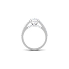 Rosec Jewels-Round Cubic Zirconia Engagement Ring with Side Stones