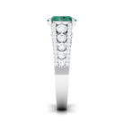 Rosec Jewels-Created Green Sapphire Engagement Ring with Moissanite