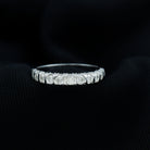 Rosec Jewels-Round Certified Moissanite Half Eternity Ring