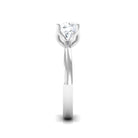 Rosec Jewels-Petal Prong Set Round Moissanite Solitaire Engagement Ring