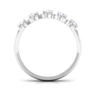 Rosec Jewels-.75 CT Round Cut Moissanite Five Stone Anniversary Ring