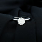 Rosec Jewels-Round Moissanite Solitaire Ring in 6 Prong Setting