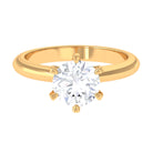 Rosec Jewels-Round Moissanite Solitaire Ring in 6 Prong Setting