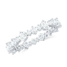 Round Certified Moissanite Eternity Ring in Prong Setting Moissanite - ( D-VS1 ) - Color and Clarity - Rosec Jewels