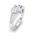 Rosec Jewels-Certified Cubic Zirconia Heart Engagement Ring