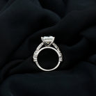 Rosec Jewels-Certified Moissanite Solitaire Engagement Ring with Side Stones