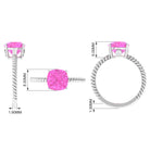 Rosec Jewels-Created Pink Sapphire Solitaire Engagement Ring