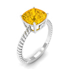 Rosec Jewels-Created Yellow Sapphire Solitaire Engagement Ring