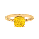 Rosec Jewels-Created Yellow Sapphire Solitaire Engagement Ring