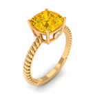 Rosec Jewels-Created Yellow Sapphire Solitaire Engagement Ring