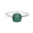 Rosec Jewels-Created Green Sapphire Solitaire Engagement Ring