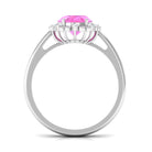 Rosec Jewels-Vintage Style Lab Grown Pink Sapphire Oval Engagement Ring