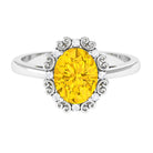 Rosec Jewels-Vintage Inspired Lab Grown Yellow Sapphire Oval Engagement Ring