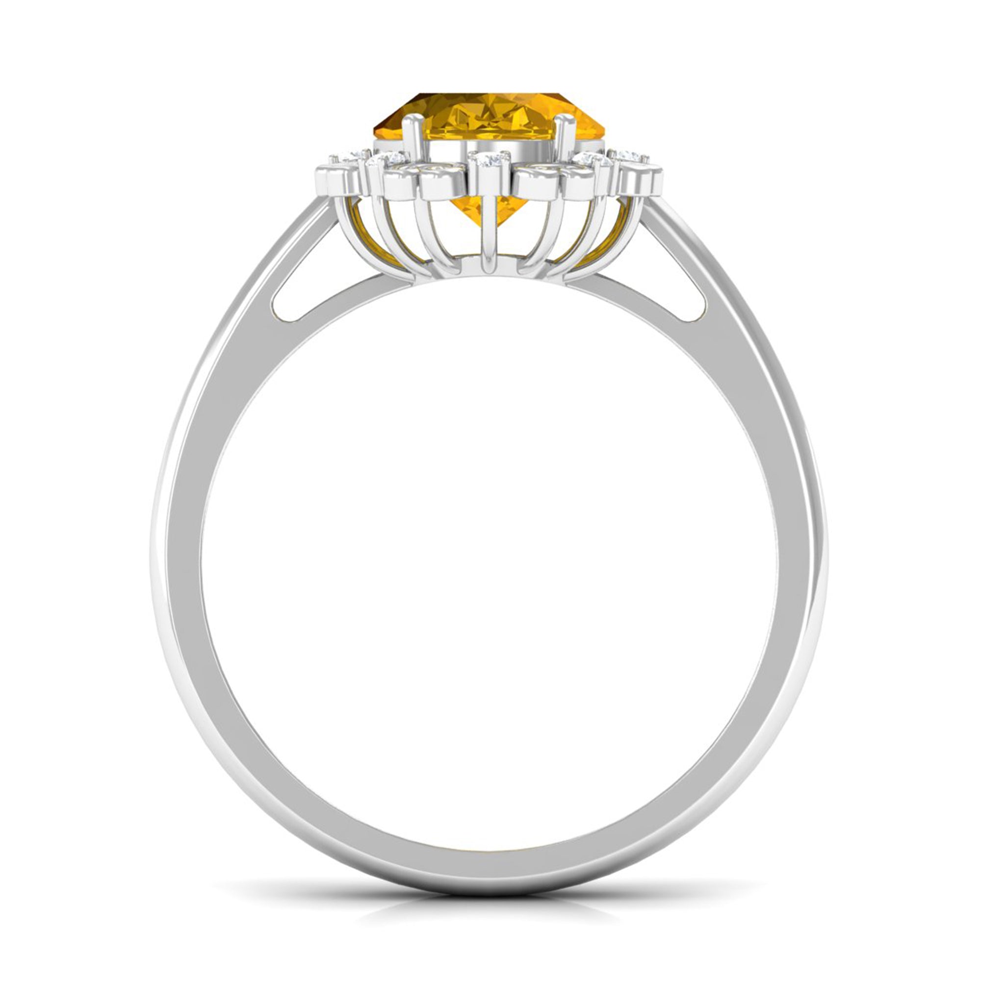 Rosec Jewels-Vintage Inspired Lab Grown Yellow Sapphire Oval Engagement Ring