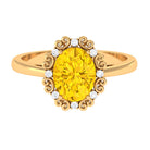 Rosec Jewels-Vintage Inspired Lab Grown Yellow Sapphire Oval Engagement Ring