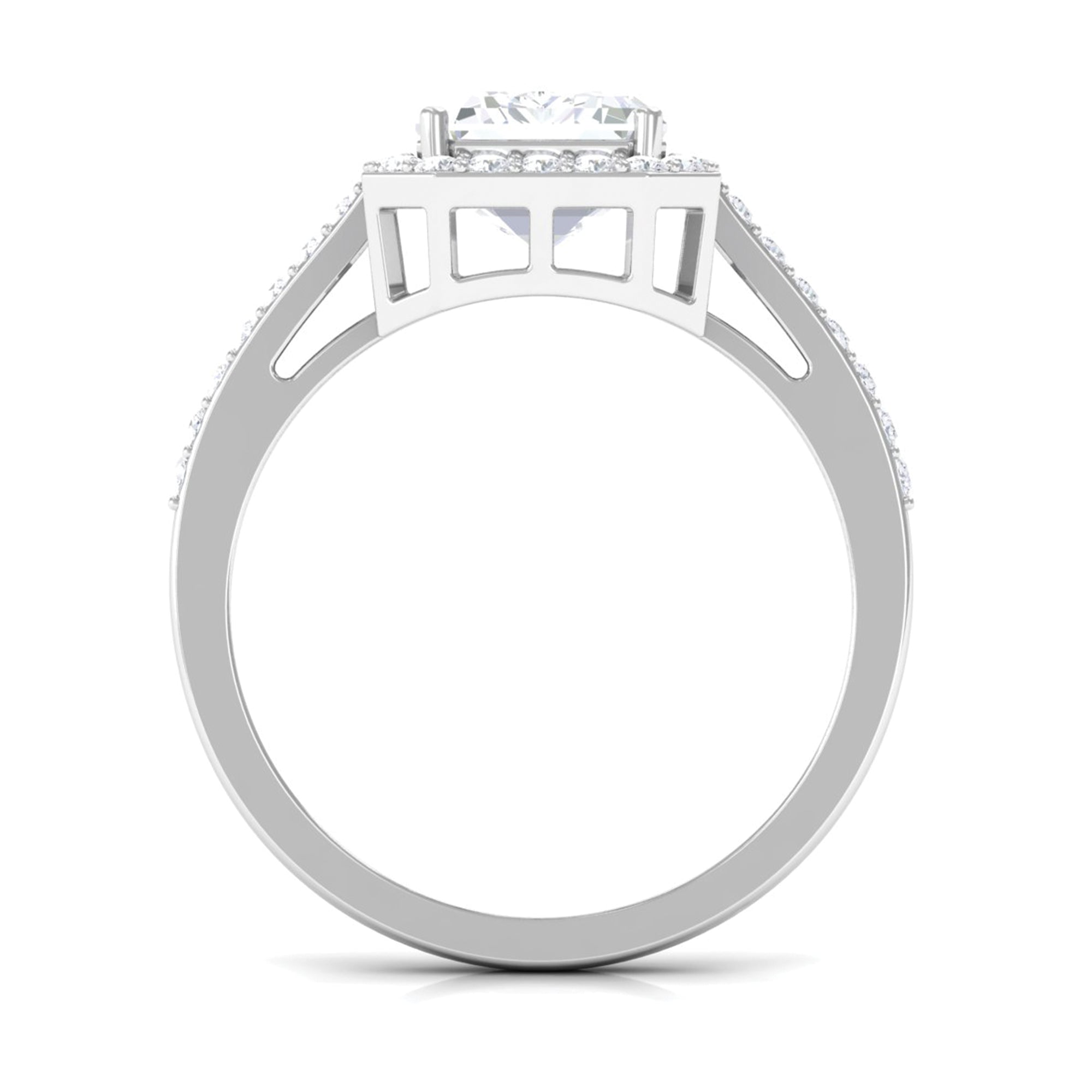 Rosec Jewels-Emerald Cut Cubic Zirconia Statement Engagement Ring