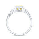 Rosec Jewels-Lab Created Yellow Sapphire Engagement Ring with Moissanite