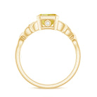 Rosec Jewels-Lab Created Yellow Sapphire Engagement Ring with Moissanite