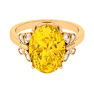 Rosec Jewels-Oval Created Yellow Sapphire Solitaire Engagement Ring