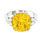 Rosec Jewels-Lab Created Yellow Sapphire Solitaire Engagement Ring