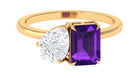 Rosec Jewels-Real Amethyst and Moissanite Toi Et Moi Ring