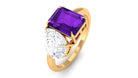 Rosec Jewels-Real Amethyst and Moissanite Toi Et Moi Ring