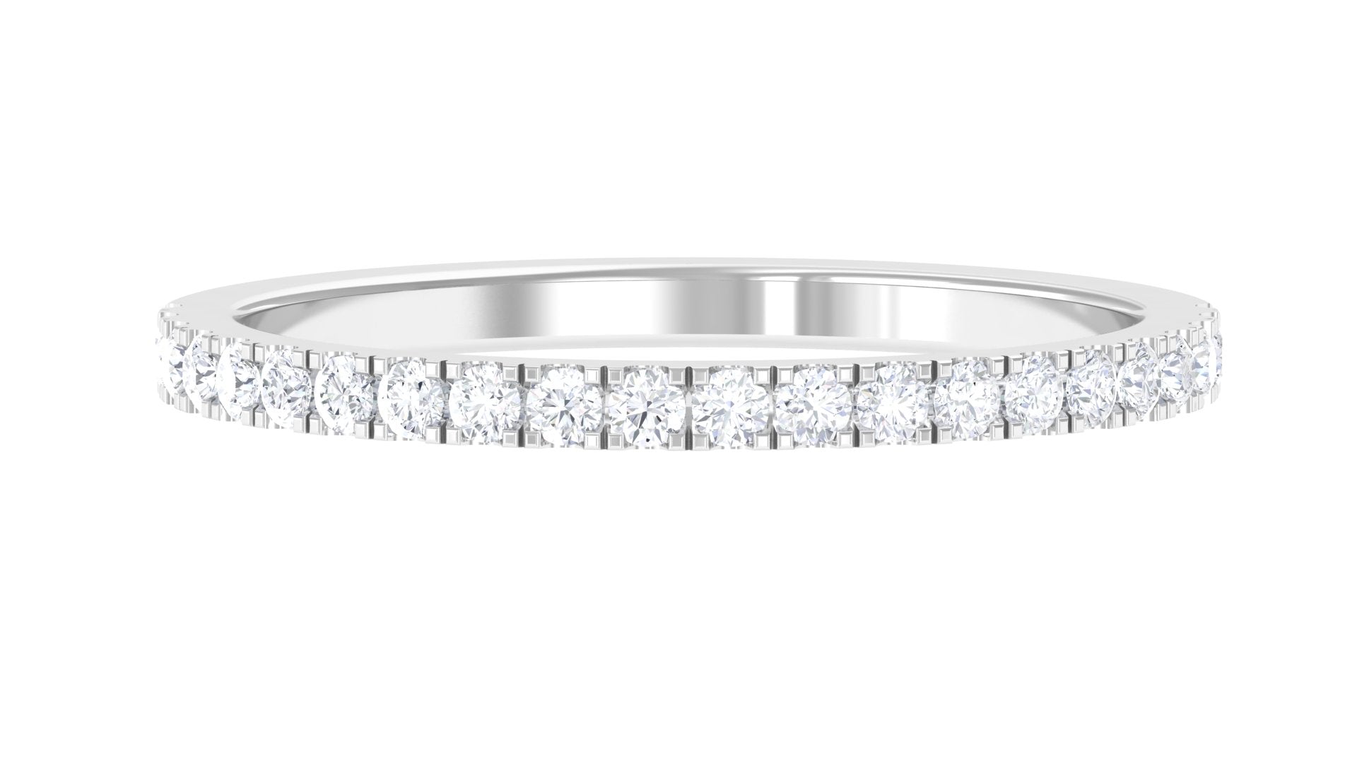 Rosec Jewels-Certified Moissanite Half Eternity Stackable Ring