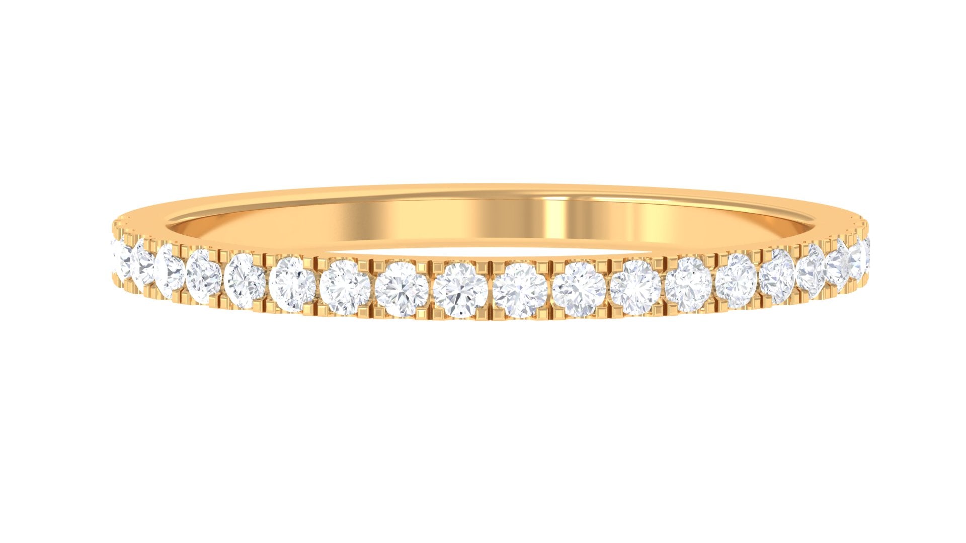 Rosec Jewels-Certified Moissanite Half Eternity Stackable Ring