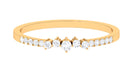 Rosec Jewels-Certified Natural Diamond Half Eternity Stackable Ring