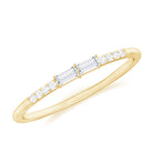 Rosec Jewels-East West Diamond Minimal Stackable Ring in Prong Setting