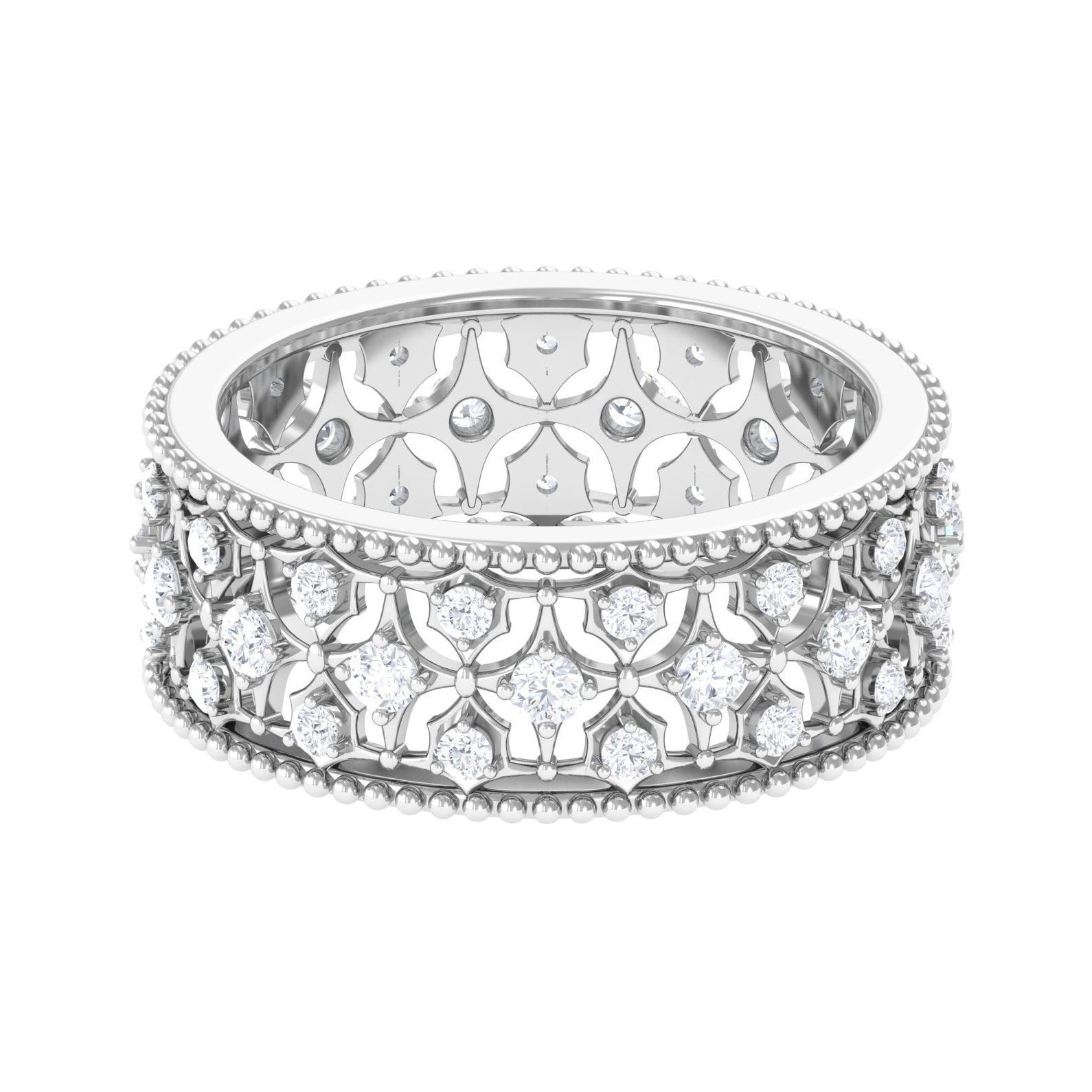 Rosec Jewels-Designer Moissanite Wedding Band Ring