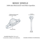 Rosec Jewels-1 CT Round Cut Moissanite Engagement Ring