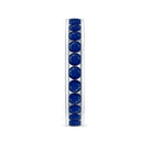 Rosec Jewels-1.25 CT Blue Sapphire Eternity Ring in Trellis setting