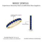 Rosec Jewels-1.25 CT Blue Sapphire Eternity Ring in Trellis setting