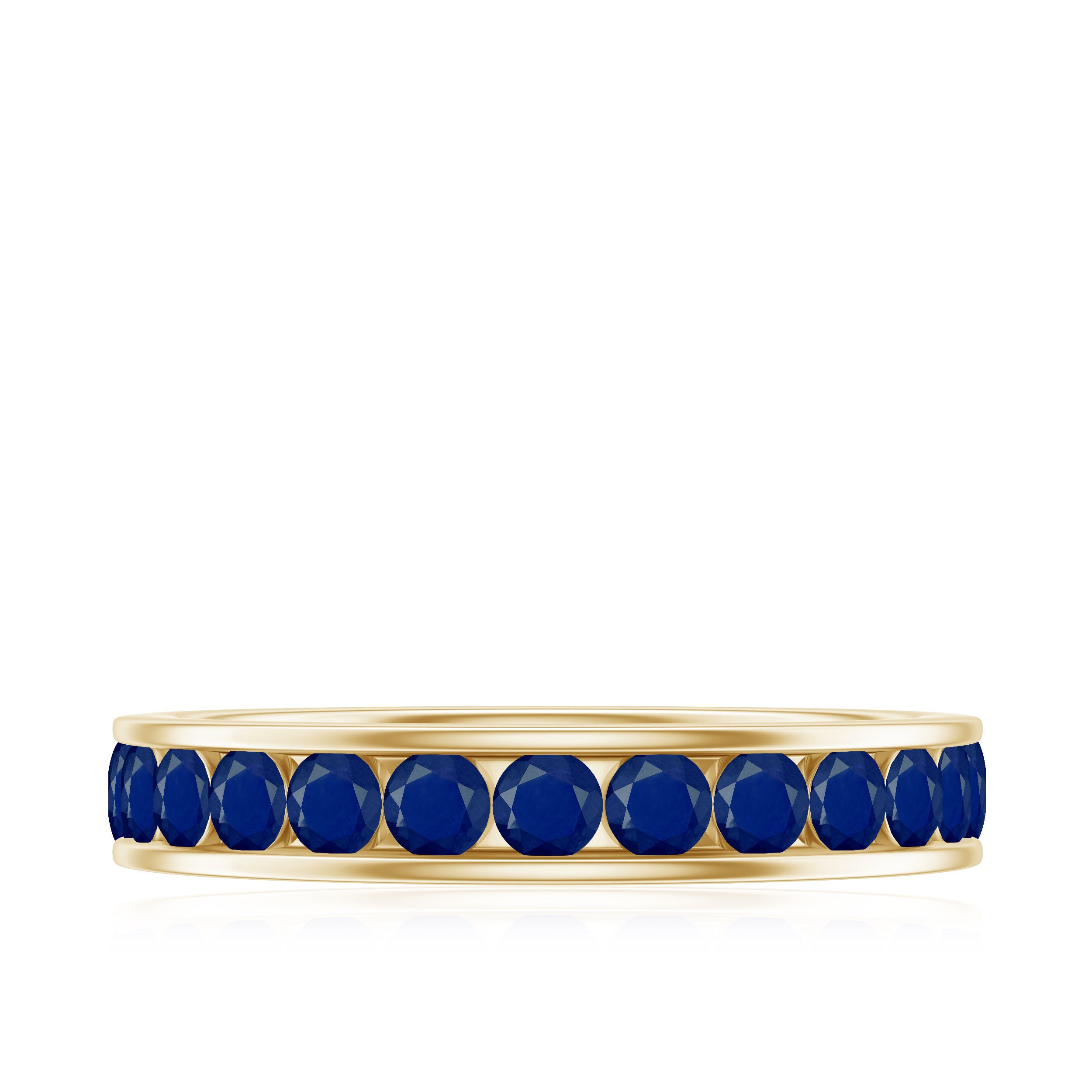 Rosec Jewels-1.25 CT Blue Sapphire Eternity Ring in Trellis setting