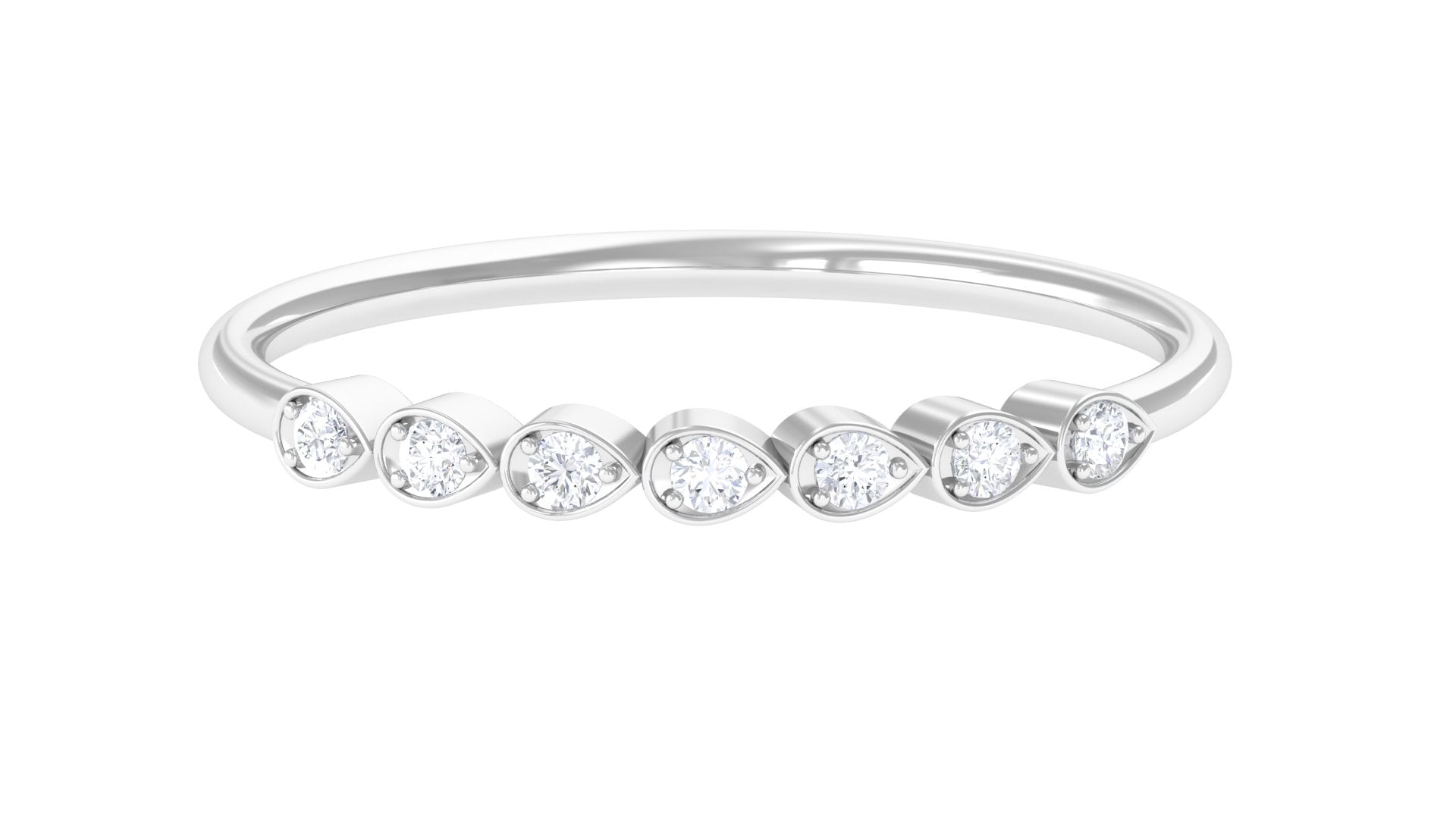 Rosec Jewels-Simple Diamond Seven Stone Stackable Ring