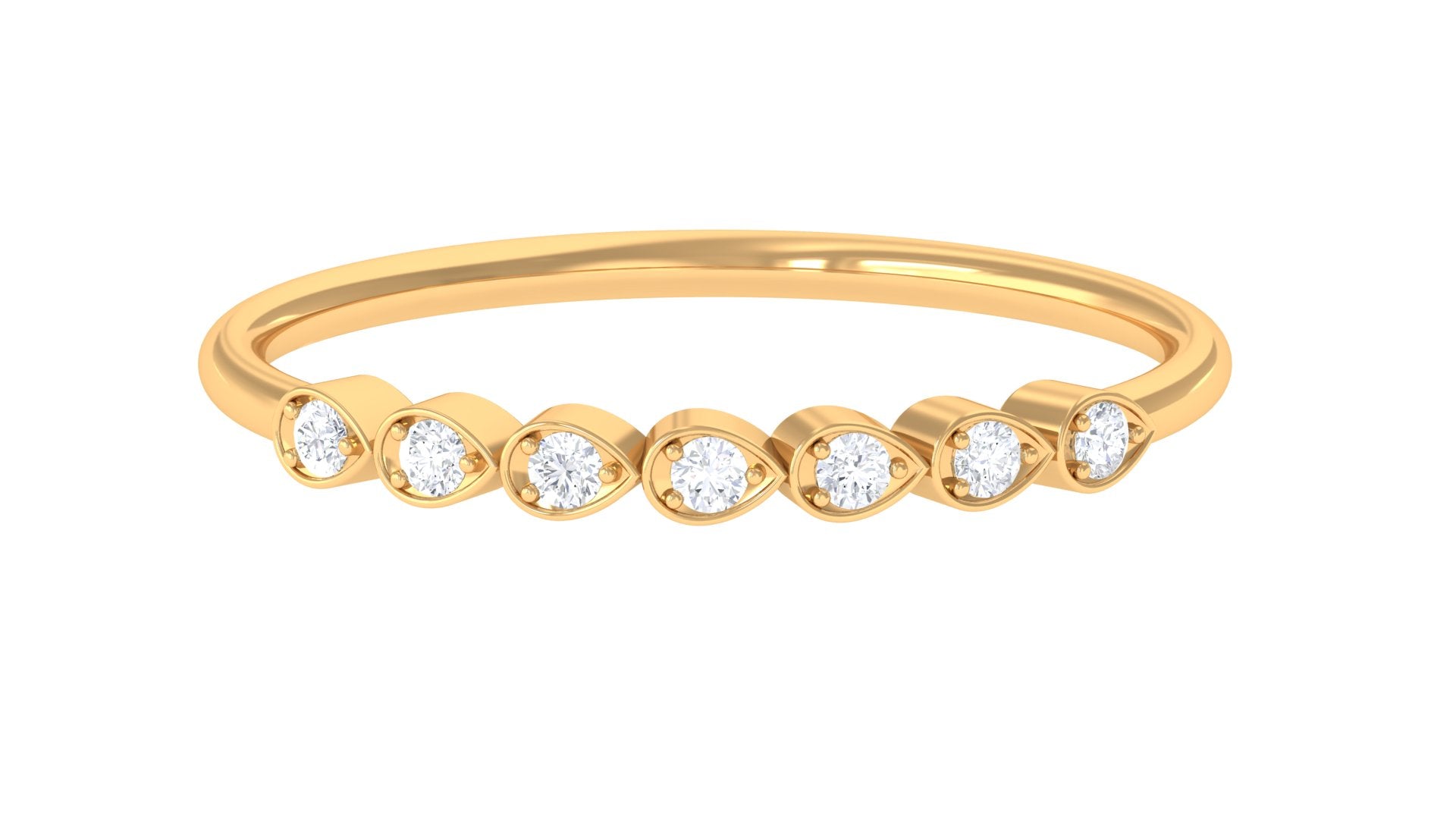 Rosec Jewels-Simple Diamond Seven Stone Stackable Ring