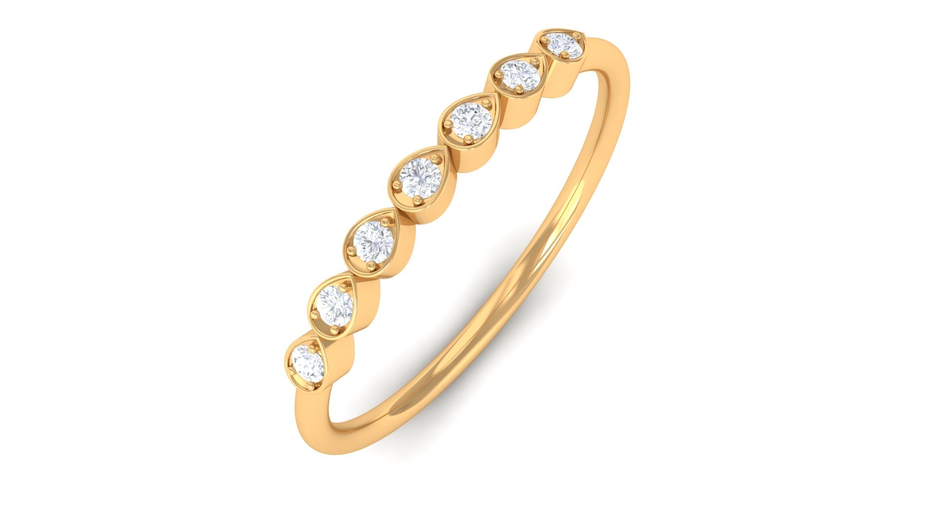 Rosec Jewels-Simple Diamond Seven Stone Stackable Ring