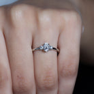 Rosec Jewels-3 Stone Moissanite Minimal Promise Ring