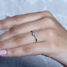 Rosec Jewels-3 Stone Moissanite Minimal Promise Ring