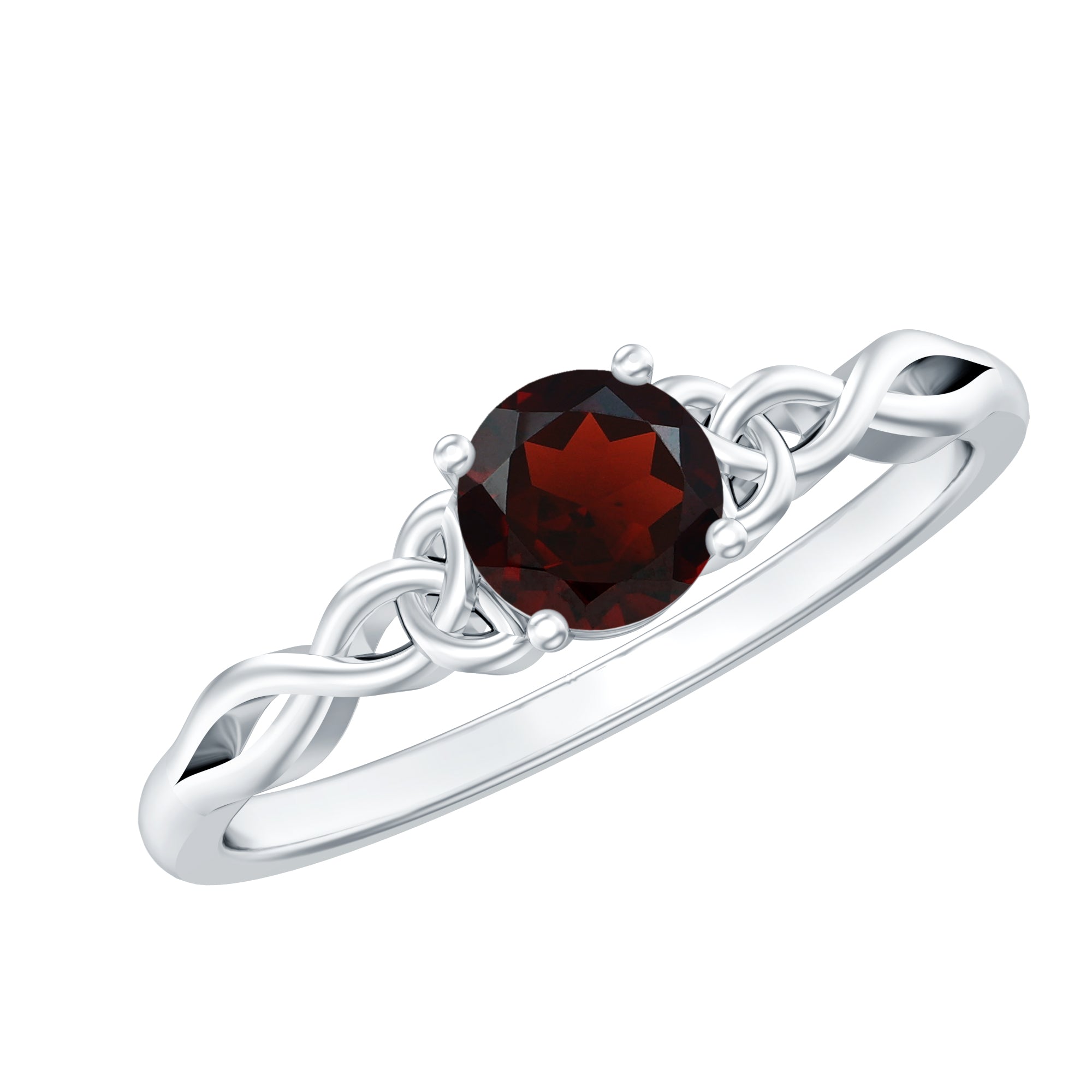 Natural cheapest Garnet Ring Sterling Silver Ring Heart Cut Red Gemstone Ring January Birthstone Ring