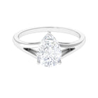 Rosec Jewels-2 CT Prong Set Solitaire and Hidden Moissanite Split Shank Ring