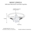 Rosec Jewels-2 CT Prong Set Solitaire and Hidden Moissanite Split Shank Ring