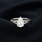 Rosec Jewels-2 CT Prong Set Solitaire and Hidden Moissanite Split Shank Ring