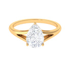 Rosec Jewels-2 CT Prong Set Solitaire and Hidden Moissanite Split Shank Ring