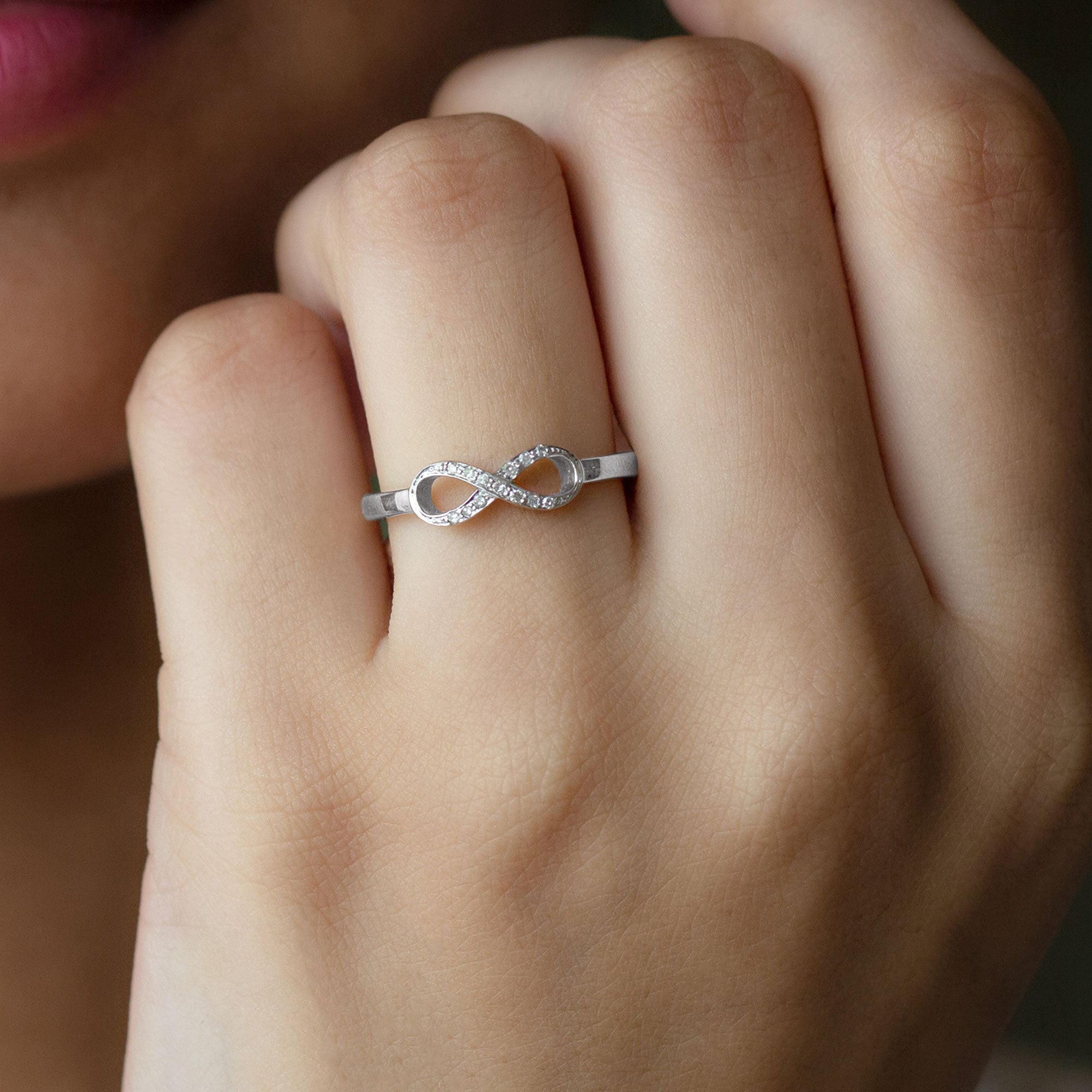 Rosec Jewels-Elegant Diamond Infinity Promise Ring