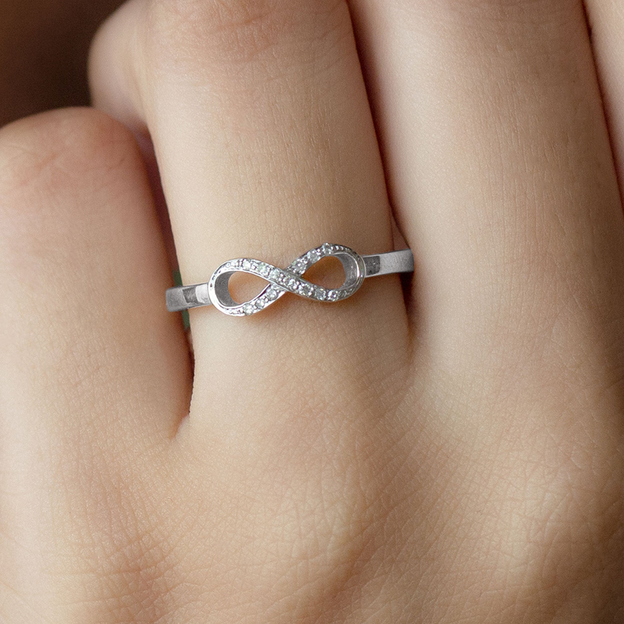 Rosec Jewels-Elegant Diamond Infinity Promise Ring