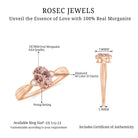 Rosec Jewels-3/4 CT Oval Cut Morganite Solitaire Ring with Diamond