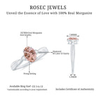 Rosec Jewels-3/4 CT Oval Cut Morganite Solitaire Ring with Diamond